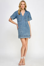 Load image into Gallery viewer, Blue Denim SS Mini Dress