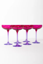 Load image into Gallery viewer, Estelle Colorblock Champagne Coupe Set of 6