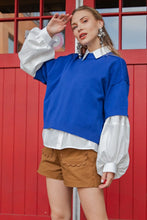 Load image into Gallery viewer, Relaxed SS Sweater Royal