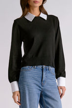 Load image into Gallery viewer, Black Collared/Cuff Sweater