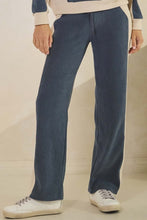 Load image into Gallery viewer, Denim/Ivory Corduroy Two Tone Half Zip Top w/ Pants
