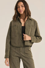 Load image into Gallery viewer, Z Supply Olive All Day Cropped Washed Jacket