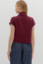 Load image into Gallery viewer, Knit Mock Neck SS Top