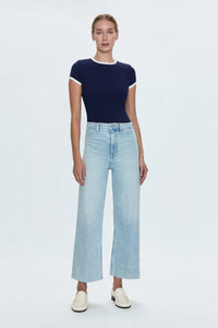 Pistola Denim Penny Crop HR Wide Leg Jean
