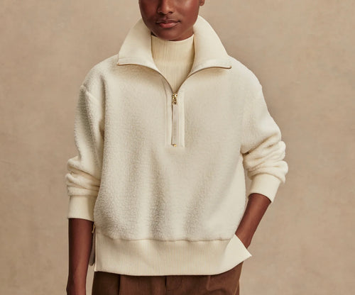 Varley Roselle Half Zip Fleece- Egret