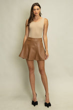 Load image into Gallery viewer, Tan Leather Seam Detail Skirt
