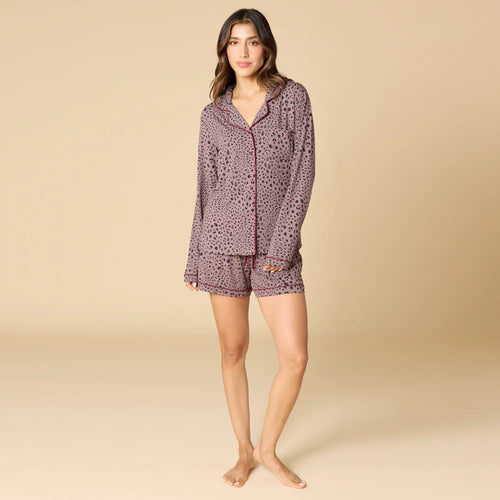 Softies Wild Driftwood Aria LS/ Shorts PJ Set
