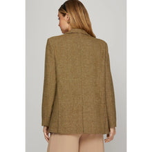 Load image into Gallery viewer, Olive/Brown Wool Blend Blazer