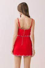 Load image into Gallery viewer, Red Scallop Trim Set