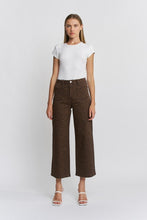 Load image into Gallery viewer, Earth Leopard HR Crop Wide Leg Patch Pocket Jean