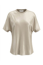 Load image into Gallery viewer, Lt. Taupe Satin Dolman Slv Top