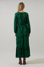 Load image into Gallery viewer, Emerald Abstract Button Down Maxi Dress