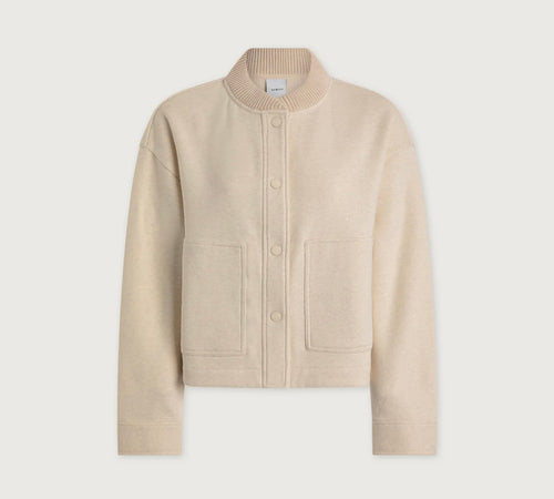 Varley Khai Cropped Jacket- Birch Marl