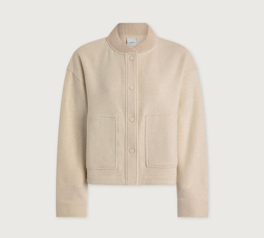 Varley Khai Cropped Jacket- Birch Marl