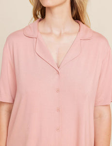 Boody Goodnight SS Sleep Shirt-Dusty Pink