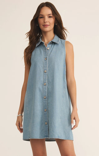 Z Supply Denim New Day Twill Mini Dress