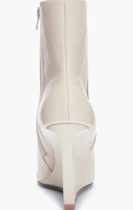 CL Cream Leather Bootie
