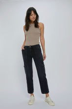 Load image into Gallery viewer, Hidden Black Denim Cropped Cargo Jeans (Inseam 28&quot;)