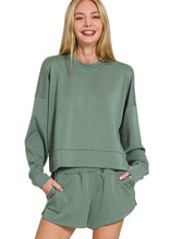 Load image into Gallery viewer, Scuba LS Sweatshirt &amp; Shorts Set Dk Forest
