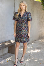 Load image into Gallery viewer, Multi V-Neck Mandala Jaquard Dress