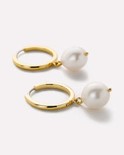 Load image into Gallery viewer, Ana Luisa Pearl Hoops- Medium Frida