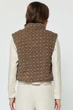 Load image into Gallery viewer, Mocha Cropped Quilting Vest