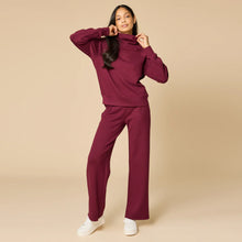 Load image into Gallery viewer, Softies Cherry Cola DreamTech Cowl Neck w/ Pleated Pant Set
