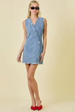 Load image into Gallery viewer, Sleeveless Mini Denim Dress