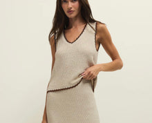 Load image into Gallery viewer, Z Supply Yessenia Whipstitch Tank- Linen