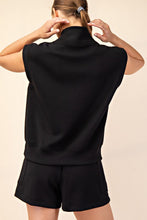 Load image into Gallery viewer, Black Modal V-Neck Slvls Top + Short Set