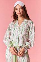 Load image into Gallery viewer, Christmas Printed Satin Top + Shorts PJ Set Pink/Green