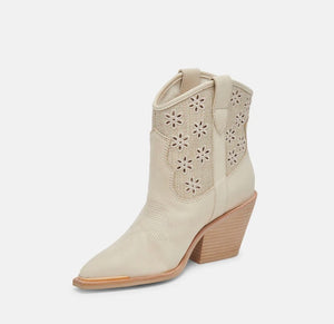 Nashe Oatmeal Floral Eyelet Bootie