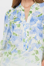 Load image into Gallery viewer, Lavender Floral Lace 3/4 Slv Top