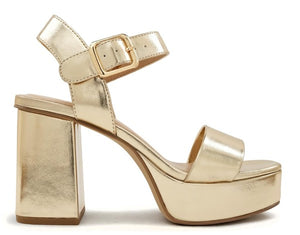 Gold Platform Heel