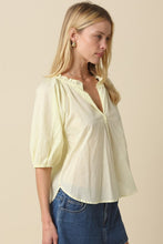 Load image into Gallery viewer, Light Cotton Puff Slv Blouse Butter