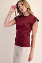 Load image into Gallery viewer, Maroon Gathered Knit Top