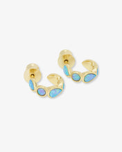 Load image into Gallery viewer, Melinda Maria Blue Opal Isla Huggies