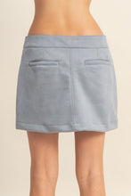 Load image into Gallery viewer, Denim Blue Suede Mini Skirt