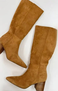 Coconuts Fern Tan Suede Block Heel Boot