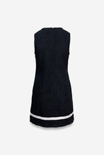 Load image into Gallery viewer, Black Soft Matte Two-Toned Shift Dress