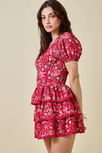 Load image into Gallery viewer, Ruby Multi Floral Ruffle Romper Dress