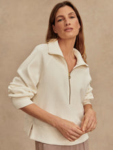 Load image into Gallery viewer, Varley Ivory Milano Half Zip Sweat