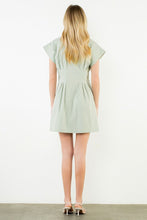 Load image into Gallery viewer, Green Striped Collared Button Down Dress (THML)