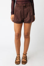 Load image into Gallery viewer, Suede Dress Shorts Brown
