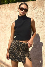 Load image into Gallery viewer, Camel Leopard Print Mini Skirt