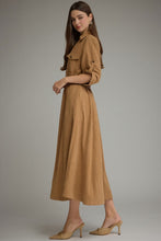 Load image into Gallery viewer, Camel Soft Suede Belted Maxi Dress