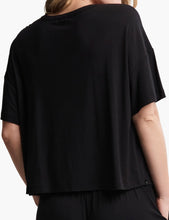 Load image into Gallery viewer, Barefoot Dreams Black Ultra Soft Jersey SS Top