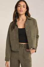 Load image into Gallery viewer, Z Supply Olive All Day Cropped Washed Jacket