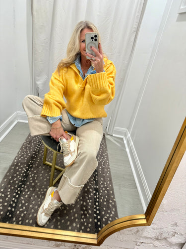 Bright Yellow Oversized Sweater