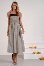 Load image into Gallery viewer, Black/White Gingham Maxi Dress